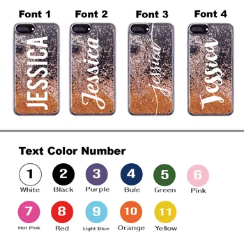 Sclipici Sexy Fete Drăguț Nume Scrisoare personalizate Personalizate Pentru iPhone 11 Pro X XS Max XR 6S 6Plus 7 7Plus 8 8Plus Caz de Telefon Moale