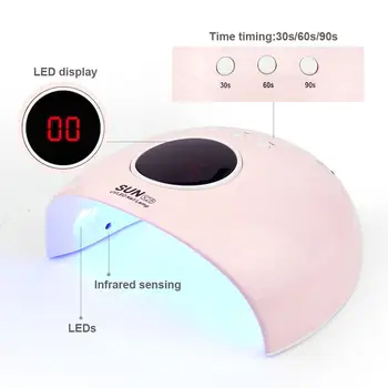 120W LED UV de Unghii Adeziv Lampa Unghii Geluri Uscător de C-lovite de Lumina Timer Fototerapie Mașină