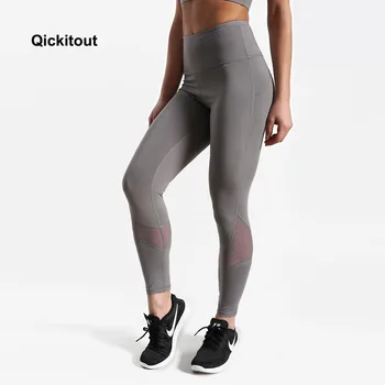 Fierbinte de vânzare 2018 vara pantaloni femei pantaloni fitness jambiere talie mare pantaloni Glezna-lungime gri, pantaloni de antrenament
