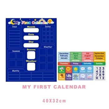 Copii Magnetic Primul Calendar Data Ziua Luna Data Sezon Vreme de Învățare Graficul Bord Devreme Jucărie de Învățământ pentru Băieți Fata