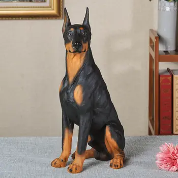 1/6 Scară Model Animal De Înaltă Imitație Doberman Model Câine De Companie Pentru 12' Figura De Acțiune Corpul Scena Accesoriu