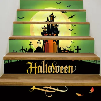 Halloween Autocolante De Perete Flacără Cap De Q Dosar De Hârtie Mobilier Acasă Decor Scari Impermeabil Granturi Decor De Perete