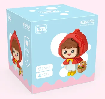 LOZ mici particule de diamant bloc blocuri de constructii pentru copii lupta introduce arici Little Red Riding Hood model de păpușă jucărie cadou