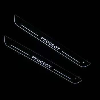 RQXR Pragul led bar pragului de ușă placă de uzură pentru Peugeot 3008 dinamic trim bun venit lumina senzor Infraroșu