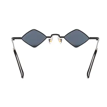 2021 Diamant în Formă de ochelari de Soare Retro Femei Mici Galben Vintage Cadru Metalic Barbati Unisex Ochelari de Soare Femei UV400 Ochelari