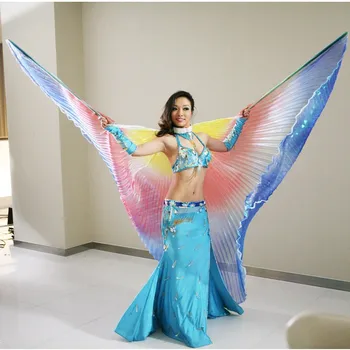 Belly Dance Aripi Bete Fură Geanta pentru Fete Copii Adulți Belly Dance Costum Isis Aripi Colorate Femei Oriental Bellydance Aripi
