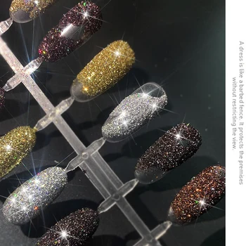 6 borcane/Set Unghii Holografic Sclipici Pulbere Intermitent Sclipitoare Cristal de Diamant Pulbere Pentru Nail Art Decor Holo Shimmer Glitter