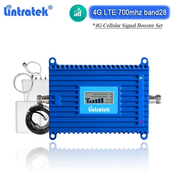Lintratek 4G LTE Band 28 700mhz Celulare Amplificator de Semnal 70dB AGC telefon Mobil Amplificator de 700-2700MHz Antene Repetor de Semnal Set
