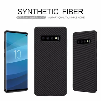 Nillkin fibre sintetice caz pentru Samsung S10 S10+ S10e Fibra de Carbon PP Scut Înapoi Caz Acoperire pentru Samsung Galaxy S10 plus