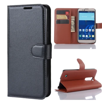 Portofel Caz pentru LG K10 Titularul Cardului de Cazuri de Telefon pentru LG K10 ( la fel ca pentru LG M2 ) Piele Pu Caz de Protecție Coajă
