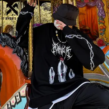 11 BYBB E ÎNTUNERIC Amuzant Imprimare Bărbați Jachete cu Glugă de Moda Harajuku Hanorace 2019 Toamna Casual Bumbac Hip Hop Pulover de Streetwear