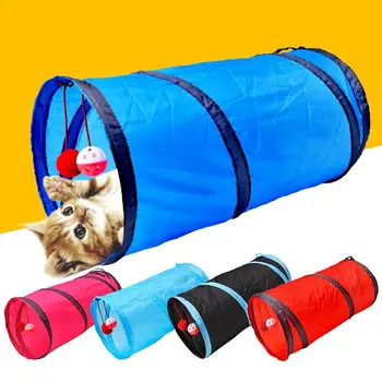2020 NOU 2/3/4/5 Găuri Pliabil Pisica de Companie Tunel Interioară în aer liber animale de Companie Pisica de Formare Jucărie pentru Pisică Iepure Animal Joaca Tunel Tub