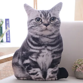 50cm Soft de Simulare 3D Pisica de plus Jucarii-side Dublu Canapea Scaun Perna de Pluș Drăguț Animal Pisica Păpuși Jucarii Cadouri de Ziua de nastere