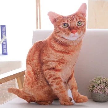 50cm Soft de Simulare 3D Pisica de plus Jucarii-side Dublu Canapea Scaun Perna de Pluș Drăguț Animal Pisica Păpuși Jucarii Cadouri de Ziua de nastere