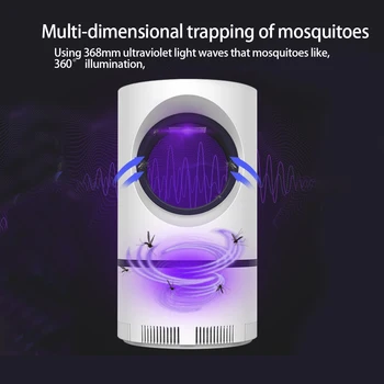 Mosquito Killer Lampă de Înaltă Eficiență Tăcut Radiații Gratuit Insect Killer se Potrivesc Pentru Copilul UV Respingător Lampa Anti Capcana Zbura Bug Zapper