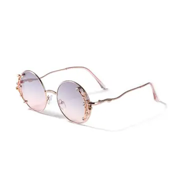 Brand de lux de Designer Rotund ochelari de Soare Femei 2021 Vintage Oval Negru Retro Ochelari de Soare Femei Ochelari de soare UV400 Oculos