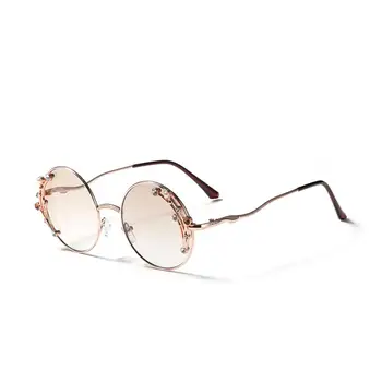 Brand de lux de Designer Rotund ochelari de Soare Femei 2021 Vintage Oval Negru Retro Ochelari de Soare Femei Ochelari de soare UV400 Oculos
