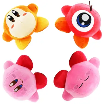 4styles Drăguț Kirby Pluș Desene animate Păpușă Jucărie Drăguț Roz Roșu Galben Kirby Steaua Bumbac Umplute Papusa Moale Jucarie Cadou Pentru Copii de 12-18cm