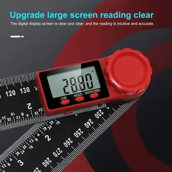 200mm display digital unghi șubler cu vernier mm / în scară dublu linie atât măsura unghiului și lungimea Multe domenii, 1 buc