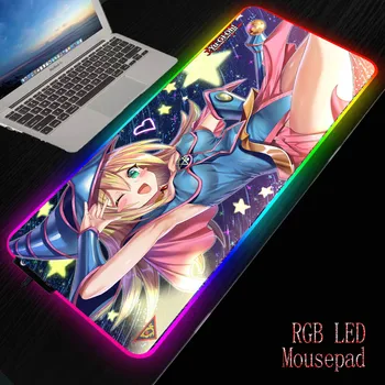 XGZ Personalitate Fată Anime RGB LED-uri de Iluminat de Mare Căptușit Mouse Pad Player Muza Covor 900x400/300X800MM Birou Mat CS Dota 2
