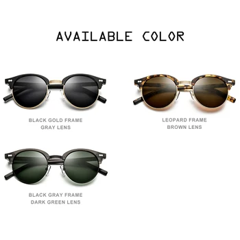 HEPIDEM Acetat Polarizat ochelari de soare Barbati 2020 Nouă Femei ochelari de Soare Retro Vintage Rotund Ochelari de Soare pentru Bărbați de Înaltă Calitate UV400 9123