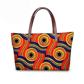 Noua Geantă de Cumpărături Femei Africane Vintage Imprimate Genți de mână de Designer de Umăr Mesenger Saci de Mare Capacitate Găleată Sac Principal Feminin