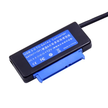 CHIPAL Dual LED 5Gbps USB 3.0 la SATA 22Pin 3.0 Cablu Adaptor USB3.0 22 Pin SATA III Converter pentru 2.5