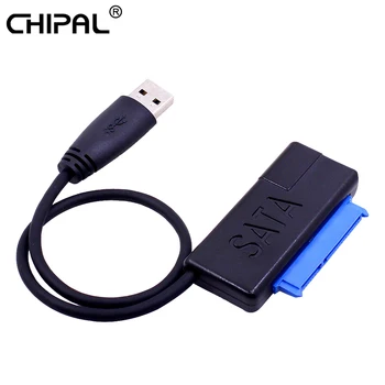 CHIPAL Dual LED 5Gbps USB 3.0 la SATA 22Pin 3.0 Cablu Adaptor USB3.0 22 Pin SATA III Converter pentru 2.5