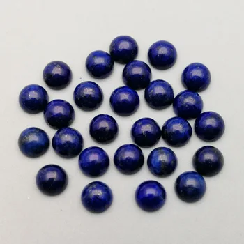 Moda en-gros de 6mm margele din piatra naturala farmece Lapis lazuli CABOCHON rotund pentru bijuterii 50pcs transport gratuit nici o gaura