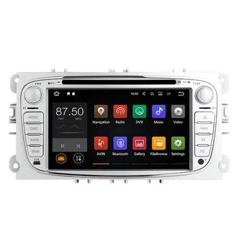 2 din Android 8.1 Car DVD Player Pentru Ford Focus 2 Mondeo 4 C-Max, S-Max, Galaxy KugaTransit Conecta Multimedia Radio GPSNavigation
