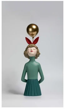 Drăguț bubble Fata Statuii caracter Fată portret Sculptura Home Decor Modern Cadou de Nunta