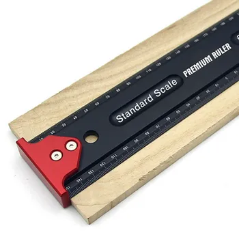 Pentru prelucrarea lemnului Marca Linia de Ecartament Aliaj de Aluminiu Cross-Out Domnitorul Cărturar Instrument de Măsurare cu Cârlig Opri pentru Dulgher