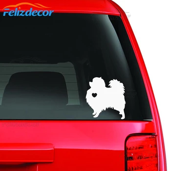 10buc/set-Mi Iubesc Pomeranian Câine Animal de Autocolante Auto impermeabila decalcomanii Auto Styling Accesorii Fereastră Decor alb/Negru CL020