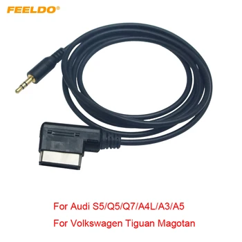 FEELDO 5Pcs Masina mass-Media AMI MMI Interfata 3.5 mm Audio AUX MP3 Adaptor pentru Audi Volkswagen AUX Cablu #AM6219