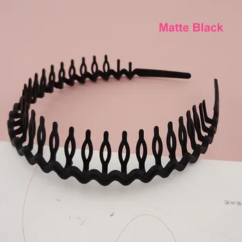 10BUC Negru Lucios/Mat negru Simplu fluturat Pieptene de plastic inele lucrate Manual pentru femei bijuterii de păr,plastic bentițe cu dinți