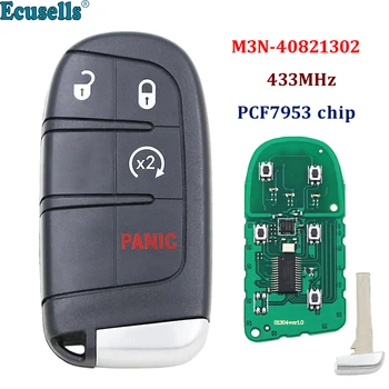 Inteligent de la Distanță Cheie telecomanda 3 butoane 2 butoane+1 433MHz PCF7953 chip pentru Fiat 500 500L 500X pentru Jeep Compass Renegat M3N-40821302