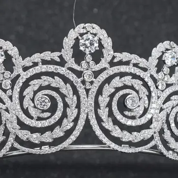 Clasic Cubic Zirconia Nunta de Mireasa Princess Royal Tiara Coroana Femei Bal de Păr Bijuterii Accesorii CH10294