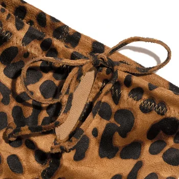 2020 Femei Coapsei Cizme Înalte cu Toc Leopard Întinde Ciorap Slip-on Cizme de Iarna femeie Sexy, Peste Genunchi saboții de