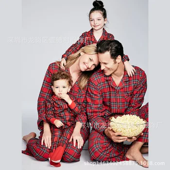 Pijamale Copii Enfant Familie de Potrivire de Crăciun Pijama Roșie Plătit de Iarnă din 2018 Nou Mama si Fiica Haine Nou-născut Vladan
