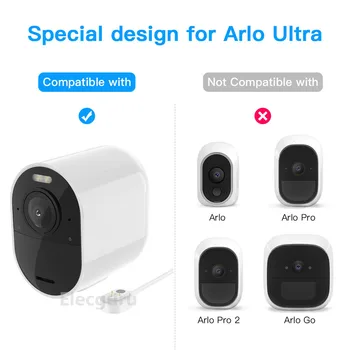 Arlo Pro 3 Cablu de aparat de Fotografiat 30ft/9m rezistent la apa Cablu de Încărcare Magnetic pentru Arlo Ultra/Arlo Pro 3,Camera Arlo Accesorii