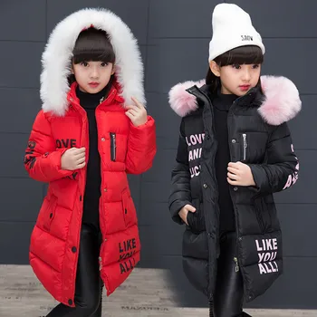 2019 Fete Noi de Iarna Cald Haina de Blana Artificiala Moda Copii Jacheta cu Gluga Haina pentru Fata Îmbrăcăminte Haine Fete 3-12 Ani
