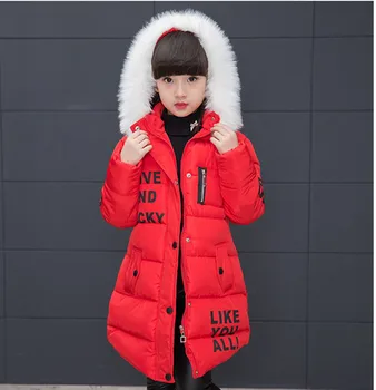 2019 Fete Noi de Iarna Cald Haina de Blana Artificiala Moda Copii Jacheta cu Gluga Haina pentru Fata Îmbrăcăminte Haine Fete 3-12 Ani