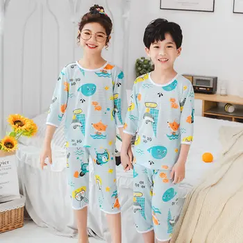 Copii Pijamale Copii Set Haine Copii Iepure De Desene Animate Pijamale De Vara Bumbac, Pijamale Baieti Fete Animale Pijamale Pijamas Set