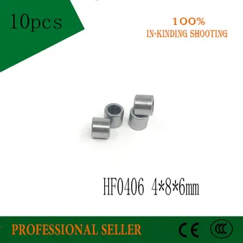 10buc HF0406 4*8*6mm-Un Fel de Ambreiaj in Miniatura cu Role Rulmenti cu Ace 4 x 8 x 6 mm rulment transport Gratuit de Înaltă Calitate