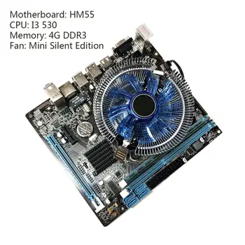 1Set HM55 Placa de baza Calculator I3 I5 Lga 1156 4G de Memorie Fan Desktop Placa de baza