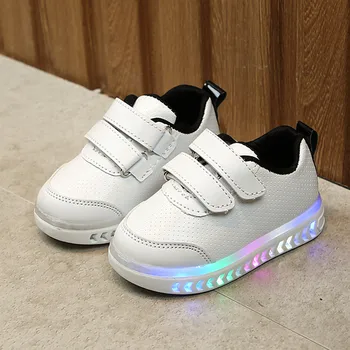Noi Copiii Luminos Pantofi pentru Sugari Copil Copii Fete Băieți Lumina LED Luminos Sport Pantofi sport Adidasi 15M-7Y