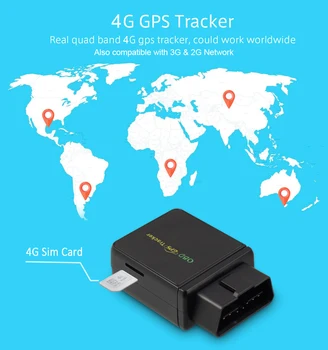 Real 2G 3G 4G GPS Tracker Auto OBD Localizare OBDii Instrument de Diagnostic cod de eroare Cod de Voce Monitor de Alarmă de Vibrație Geo de Urmărire în Timp Real!