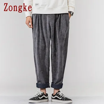 Zongke Catifea Casual Pantaloni Harem de Bărbați Îmbrăcăminte Joggeri Japoneză Streetwear Pantaloni Trening Hip Hop M-5XL 2021