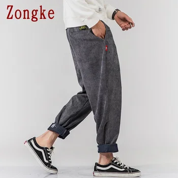 Zongke Catifea Casual Pantaloni Harem de Bărbați Îmbrăcăminte Joggeri Japoneză Streetwear Pantaloni Trening Hip Hop M-5XL 2021