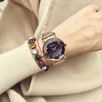 Brand de lux Femei din Oțel Inoxidabil Ceas Doamnelor Cristal Bright Star Ceasuri Brățară Ceas de mână violet ceas reloj mujer 2019
